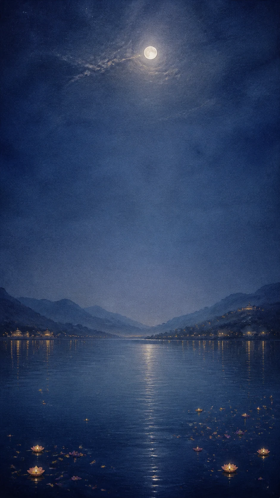 Aurora — Moonlight over Lake Pichola, a wedding invitation design